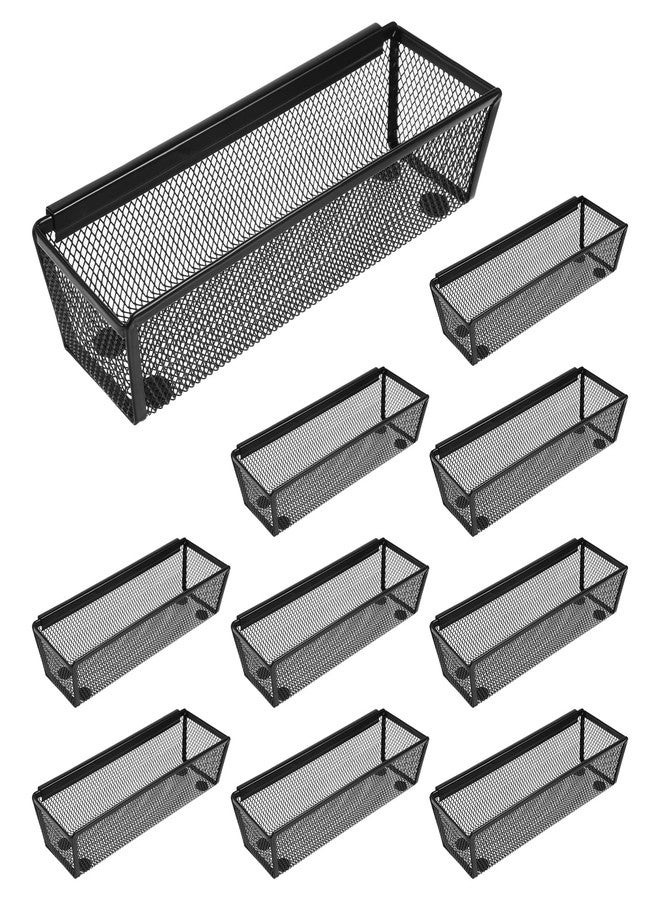 Limbeuuu 10 Pack Silverware Drawer Organizer 9 x 3 x 2 Inch Mesh Utensil Organizer for Kitchen Drawers with Interlocking Arm for Flatware Knives Spoons Fork Cosmetic Utensil Tabletop Storage Tray - Image 1